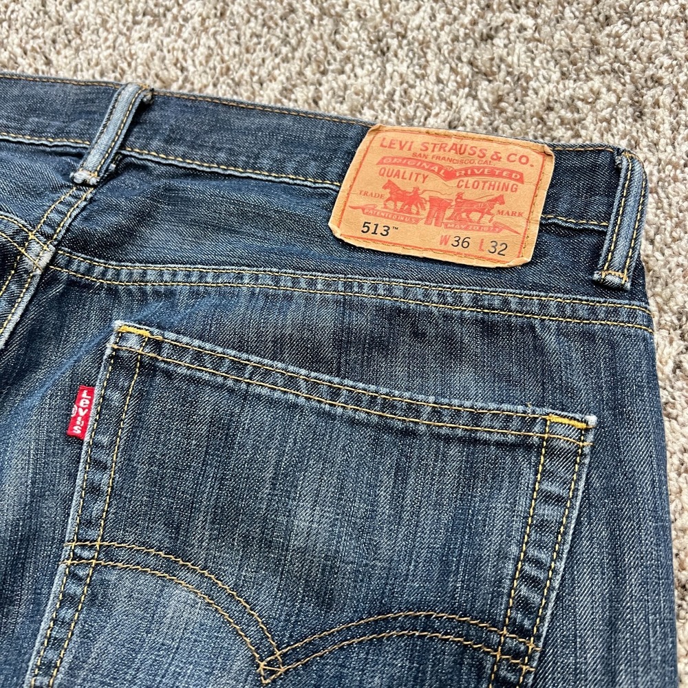 Levi's Men's 513 Straight Fit Relaxed Blue Jeans 35x29 Actual Classic American